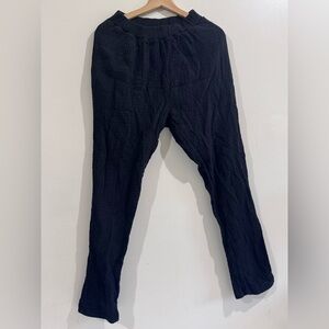 Black crane Elegant Black Casual Pants